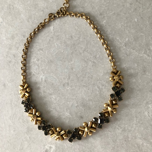 J. Crew Jewelry - J. Crew Rhinestone and Gold Necklace